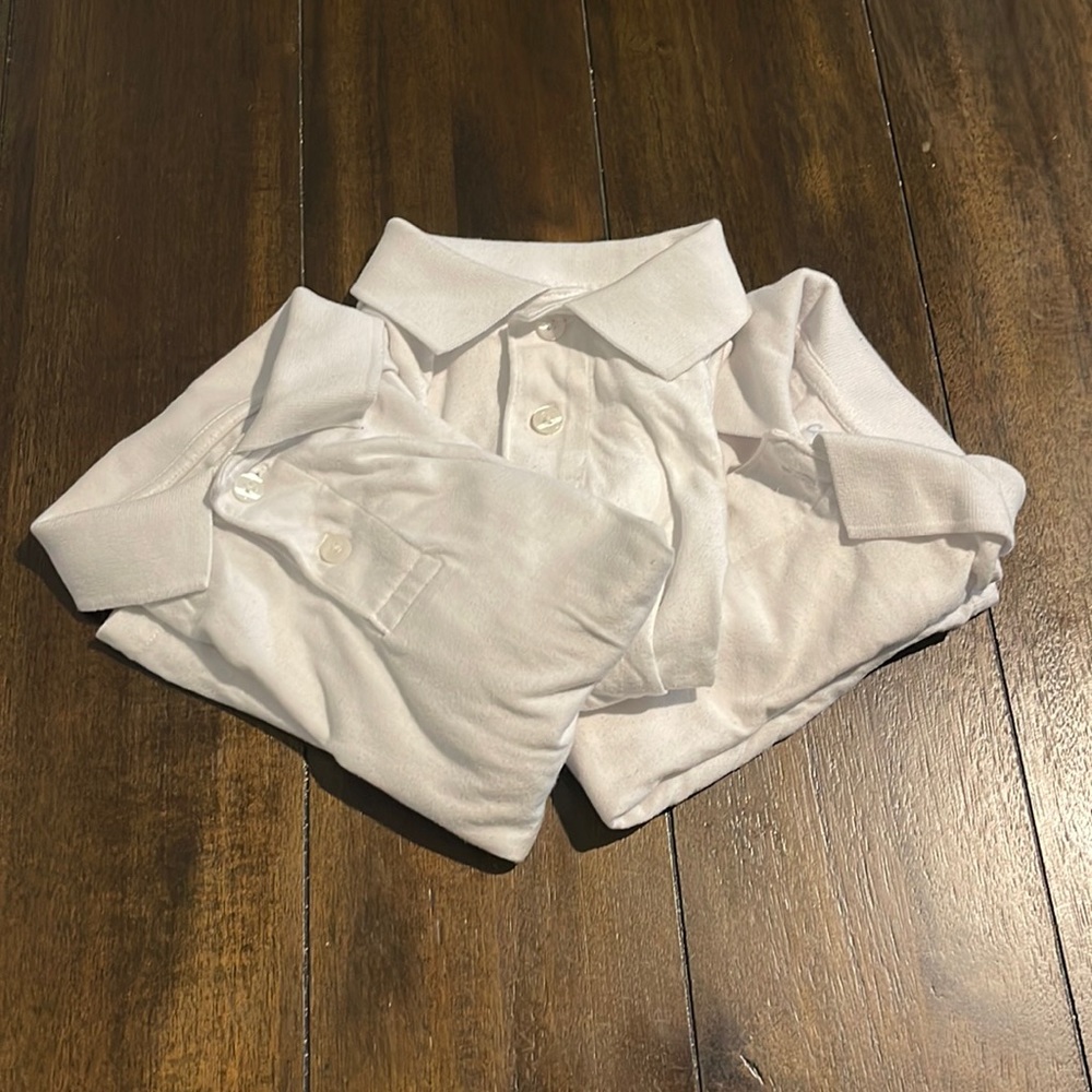 5T XS 4/5 Cat & Jack White Uniform Polo Short Sleeve Button  Shirt